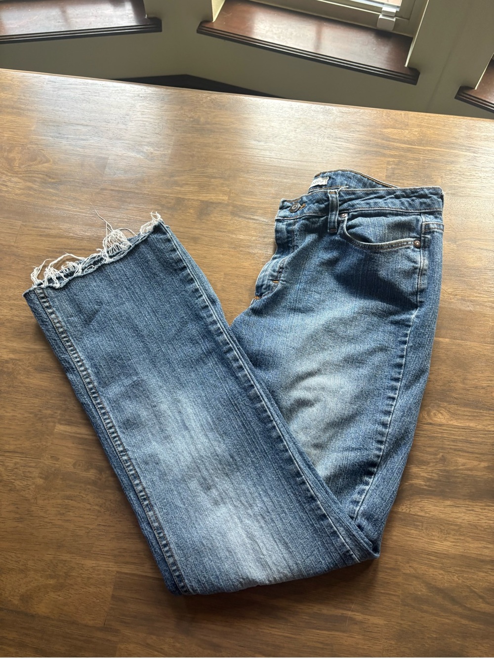 Riders by Lee Light Blue Bootcut Jeans with Frayed Hem